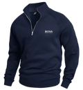 Pull en coton à demi-zip Boss