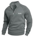 Pull en coton à demi-zip Boss