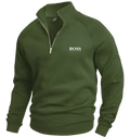 Pull en coton à demi-zip Boss