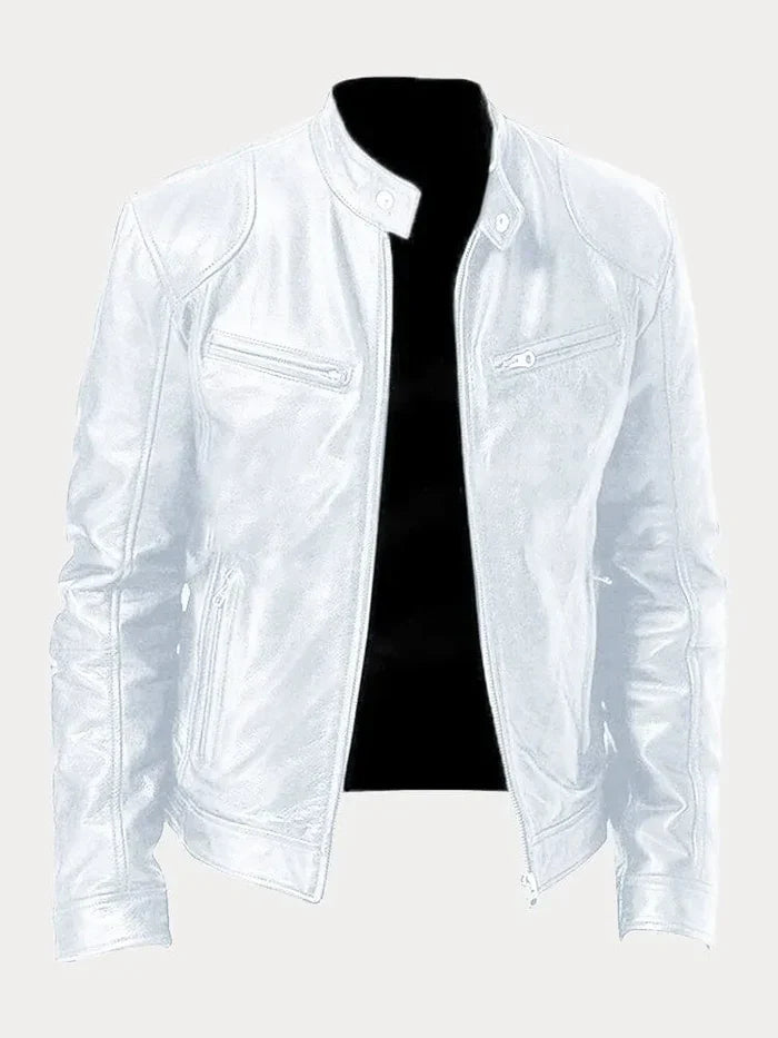 Veste en Cuir Décontractée