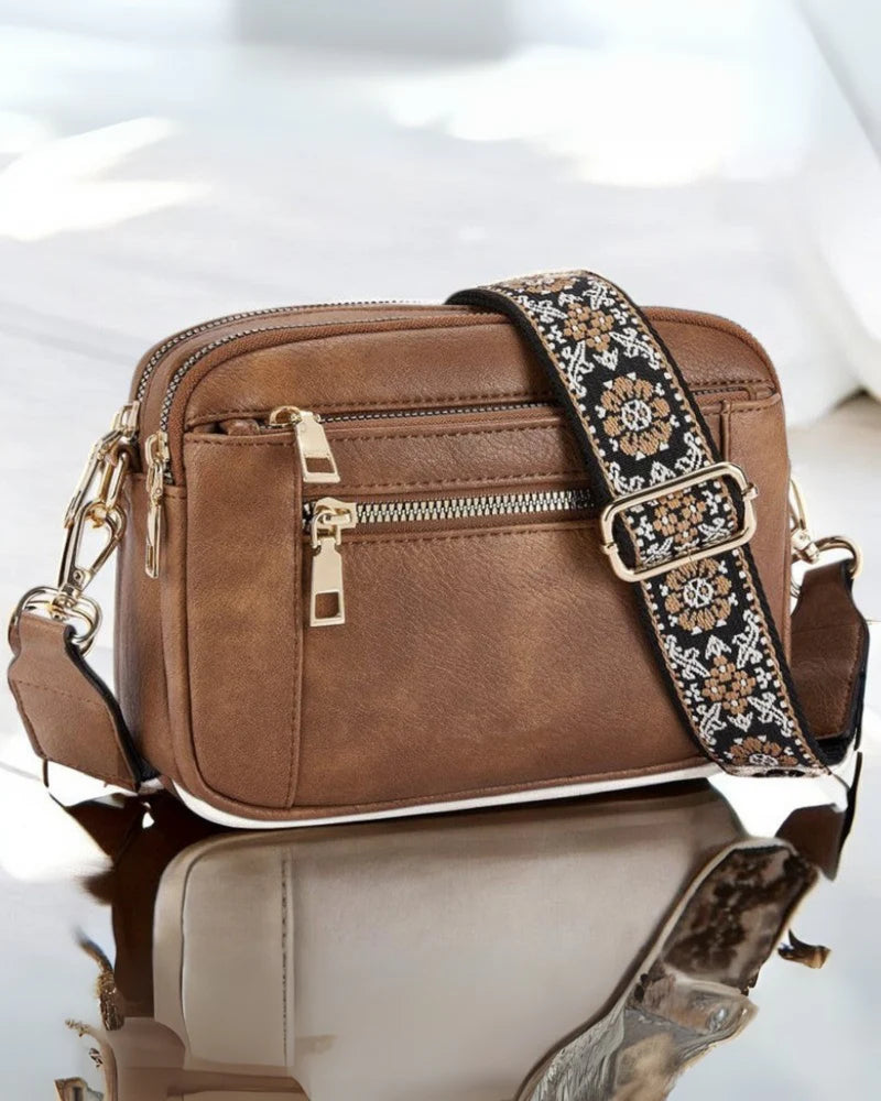 Avene| Sac à Bandoulière en Cuir Élégant pour Femme avec Compartiments Pratiques