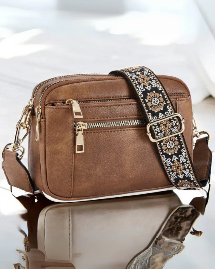 Avene| Sac à Bandoulière en Cuir Élégant pour Femme avec Compartiments Pratiques